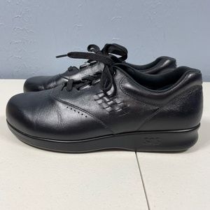 SAS Tripad Free Time Womens 9W Lace Up Comfort Black Leather Walking Shoes